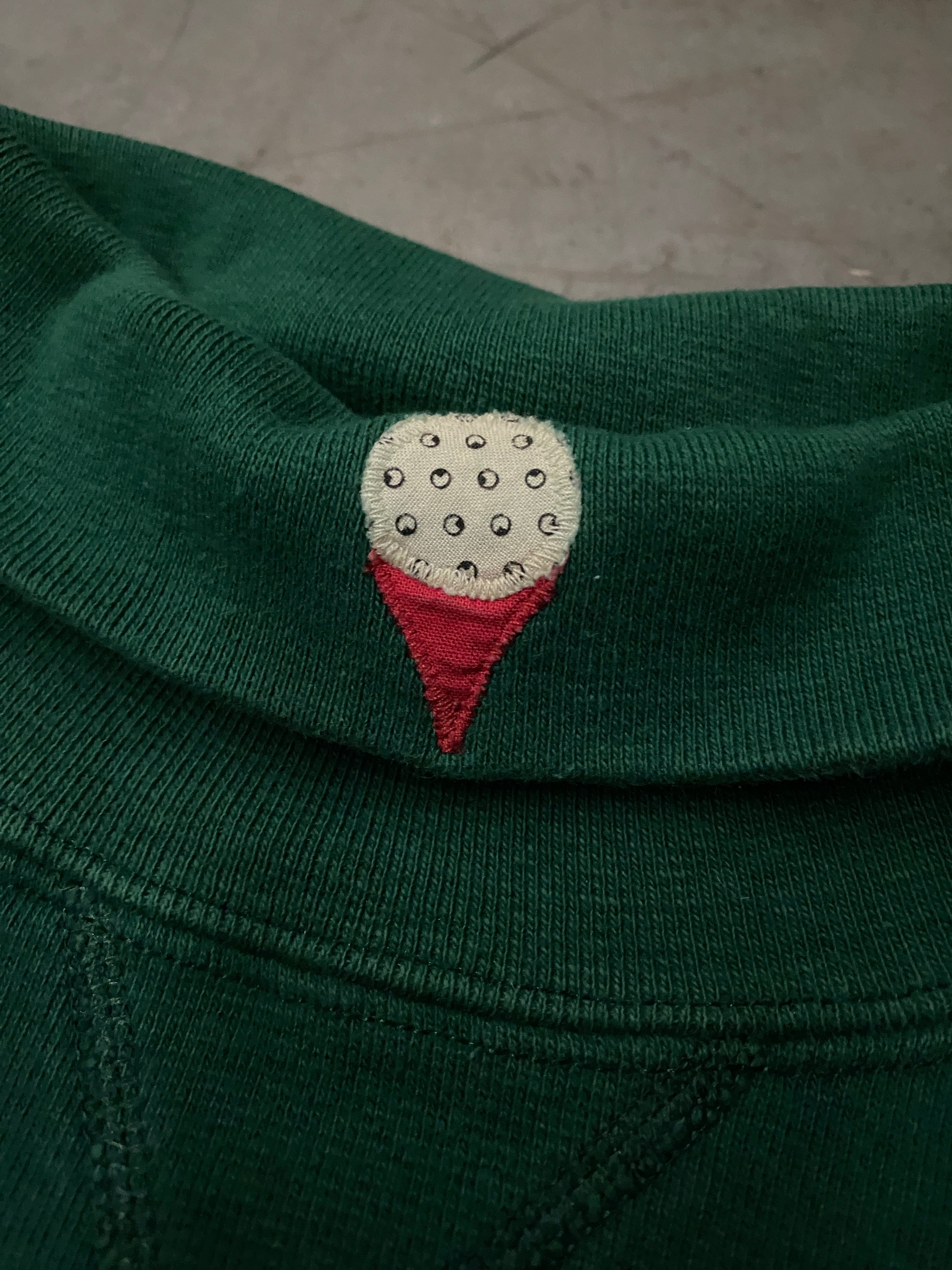 Pull a col roulé Russell High Cotton "Clubs de golf" vintage 80s made in USA